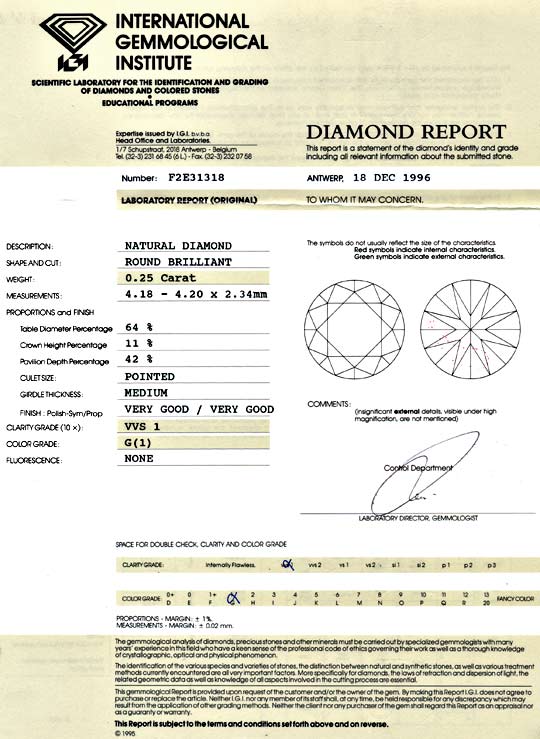 Foto 9 - Diamant 0,25ct Brillant, IGI VVS1 Top Wesselton, D5829