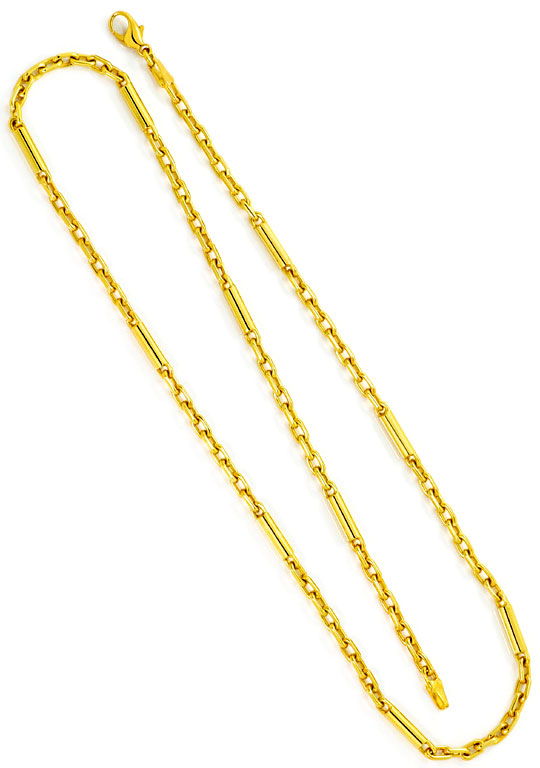 Foto 3 - Anker Goldkette mit Langen Gold Zylindern Gelb Gold 14K, K2497