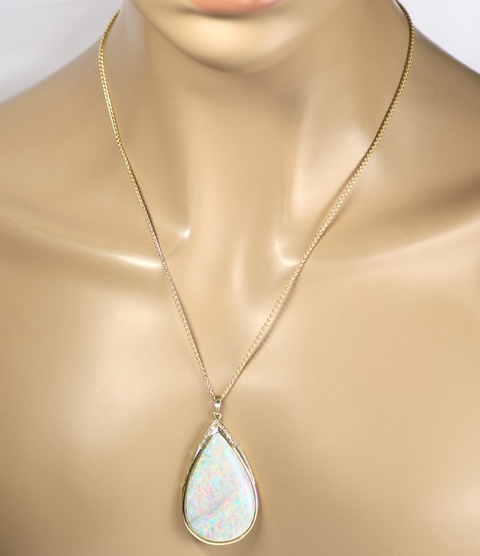 Foto 4 - Traumhafter riesiger 35ct Opal Diamantcollier, S5245